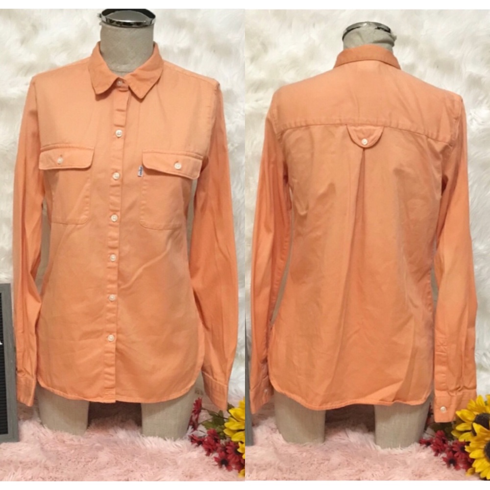 Levi’s women’s Orange Long Sleeve Button Up